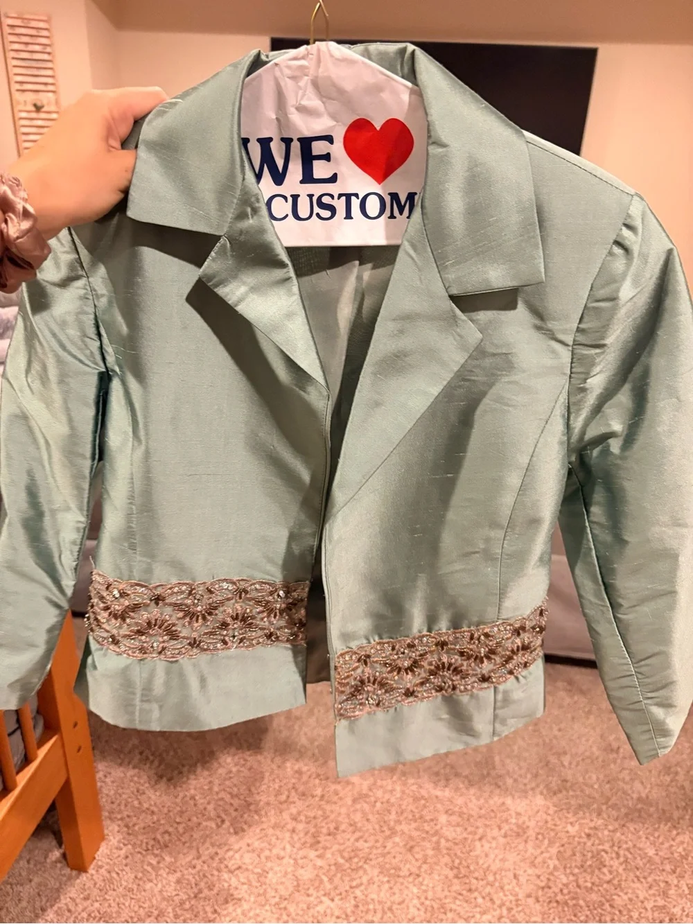 C.W. Designs two piece green set - girls large